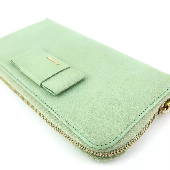 miu miu long wallet ribbon leather Authentic USED - Picture 3 of 10